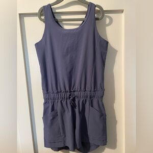 Athleta Girl on the go romper in periwinkle blue